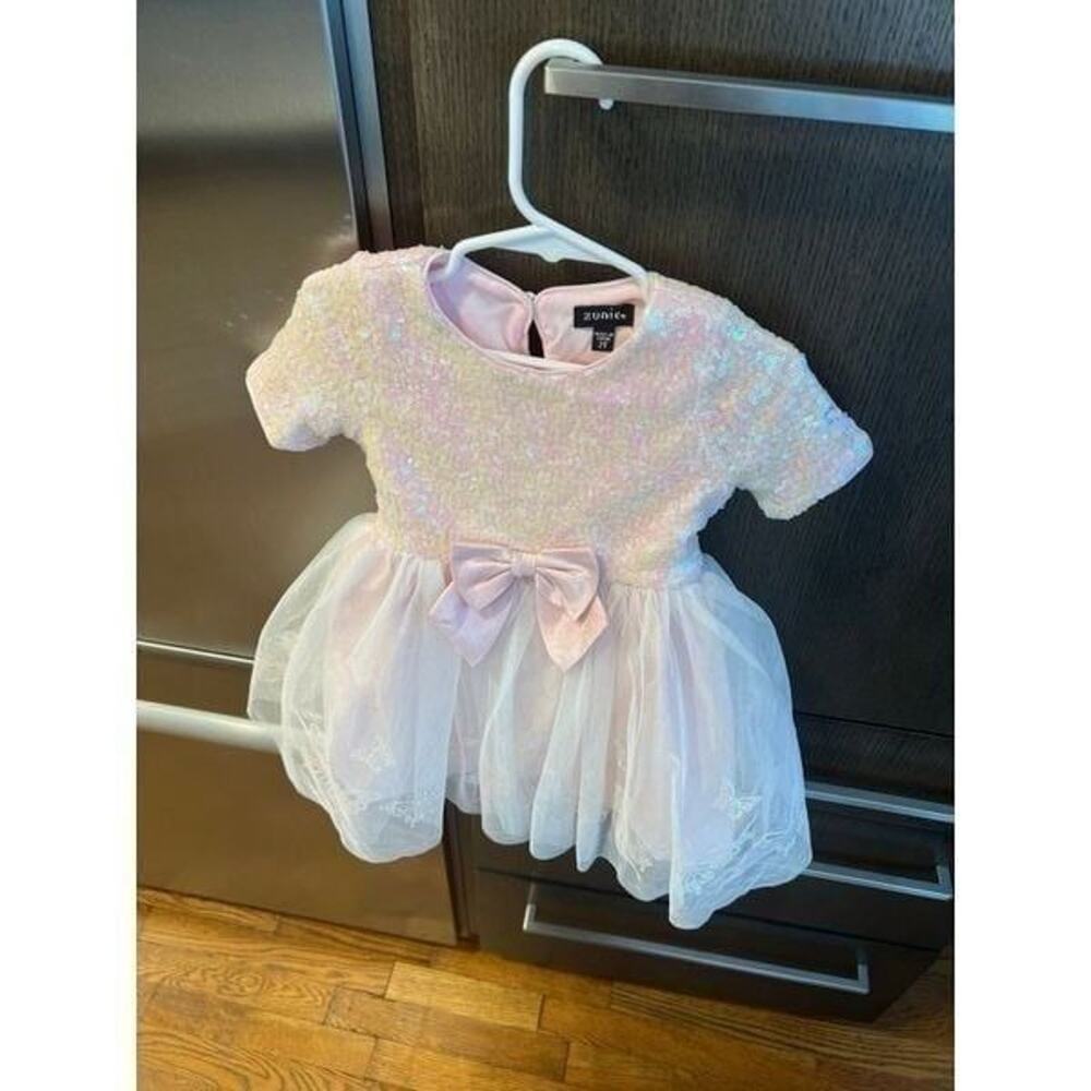 zunie dress pink sequin 2T